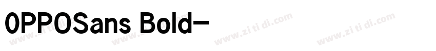 0PPOSans Bold字体转换